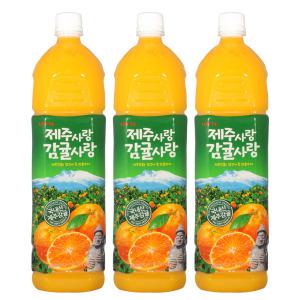 롯데 제주사랑감귤사랑 1.5L x 3펫 / 쥬스