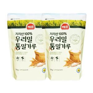 사조해표 지리산 우리밀 통밀가루 750g x 2개