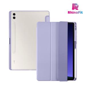 라이노핏 (갤럭시탭 S9+ / S10+ 공용) 와이드 블루투스 키보드+클리어쉴드 북커버 케이스 세트