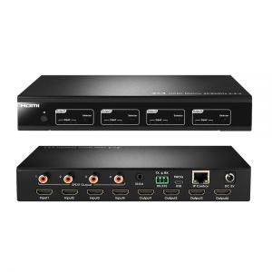 NEXT-2404UHDM HDMI2.0 4X4 Matrix switch with audio 4:4:4 Support 4K@60Hz