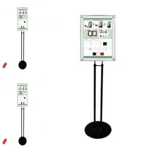 자석 포스터스탠드 ZP-2923K A3 검정분체도장 카페배너 광고판 현수막거치대