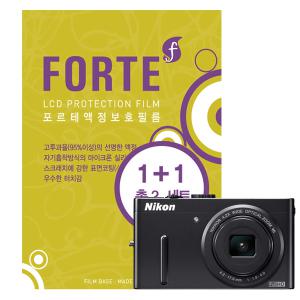 FORTE 포르테액정보호필름 2매 (니콘 쿨픽스 P300 P310 P330용 3.0인치) + 고급융 / 먼지부착 방지 / 선명한 액정 / 스크래치에 강한 표면코팅 / 정진기 발생감소