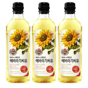 백설 해바라기씨유 900ml 3개