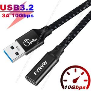 카메라케이블 USB to C 타입 암 케이블 양방향 연장 데이터 전송 SSD QC3 0 고속 차지드 A USB3 2 10Gbps