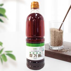 쿡네이처 통참깨 100% 급식용 업소용 대용량 국내산 참기름 300ml 500ml 1L