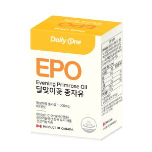 데일리원 EPO 달맞이꽃 종자유 감마리놀렌산 비타민E 1010mg X 60캡슐 1통