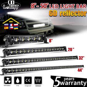 CO LIGHT 6D 슬림 스팟 플러드 콤보 LED 라이트 바, SUV 12V 24V, 8 