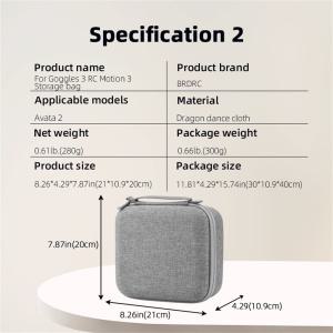 2024 케이스 DJI 아바타 2 RC 모션 3 원격 고글 용 포터블 휴대용 하드 나일론 핸들 충격 방지 운반 상자