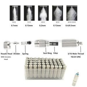 필터 포함 고압 미스트 노즐, 드립 김서림 방지 스프링클러, 정원 농업 냉각 가습 피팅, 3/16 스레드, 100