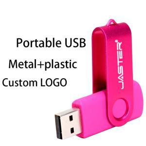 JASTER-OTG 회전식 360 ° USB 플래시 드라이브, 64GB 무료 사용자 정의 로고 펜 메모리 스틱 선물 열쇠 디