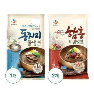 (NEW) CJ 동치미물냉면 1816G(4인분)+함흥비빔냉면 474.4G(2인분) 2봉 x7BOX_GRS