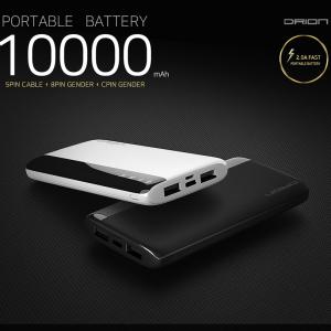 필수템 답례품 보조배터리 10000mAh LED 충전량표시 추천 단체선물 5핀/케이블/C타입/8핀/젠더