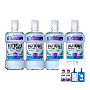 리스테린 토탈케어 캐비티케어 마일드, 750ml, 4개 + 증정 (토탈케어 마일드, 100ml, 2개 + 리스테린 러기지택, 1개)