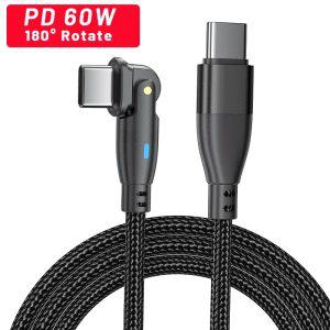 PD 60W80W USB C to USB Type C Cable For Xiaomi Redmi Note 8 Pro Quick Charge 40 Fast Charging For Ma