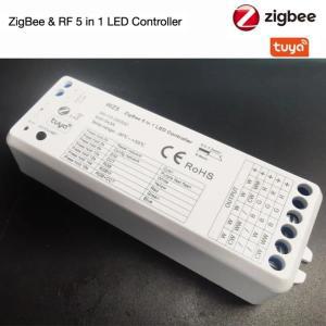 Tuya Zigbee LED 컨트롤러 DC 12V 24V 15A 5 in 1 RGB CCT RGBCCT 스트립 라이트 RF 2.4G 원격 스마트 홈 W