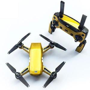 DJI 스파크 드론용 PVC 스킨 스티커, 리모컨, 3 개의 배터리 보호 필름 커버, 골든 데칼