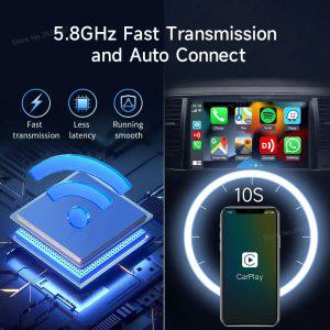 CarlinKit 5.0  4.0 무선 카플레이 미니 어댑터 안드로이드 자동 동글 스마트 카 플레이 박스 iOS 및 BT 와