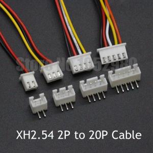 JST XH254 와이어 케이블 커넥터 254mm 피치 2 3 4 5 6 7 8 10 12 1420 핀 26AWG 300mm 암 케이블 직각 소