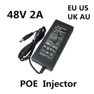 DC 48 V 2A 96W POE 전원 공급 장치 어댑터 볼트 CCTV 보안 감시 인젝터 이더넷 IP 카메라 폰