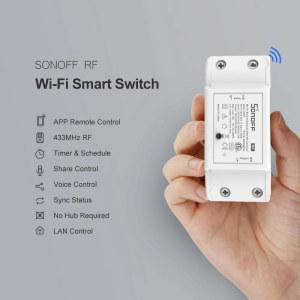 SONOFF 433 RF R2 스마트 온/오프 WiFi 스위치 앱/433 RF/LAN/음성 원격 제어 지원 DIY 모드 Alexa Google