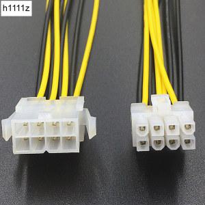 비트코인 채굴 기계용 전원 공급 장치 연장 케이블, 8 핀 ATX 12V CPU EPS P4, 18cm 케이블 와이어, 18AWG