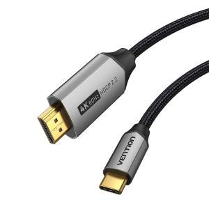 VENTION USB C to HDMI 케이블 0.9m3피트 4K60Hz 2K120Hz 1080P144Hz 썬더볼트 타입 [썬더볼트 3 호환] 아