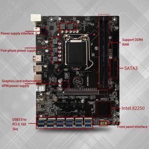 BTC 마이닝 마더보드, 그래픽 카드 슬롯, LGA1151 지지대, DDR4 RAM B250C, 2XSATA 케이블, 12XPCIE-USB3.0