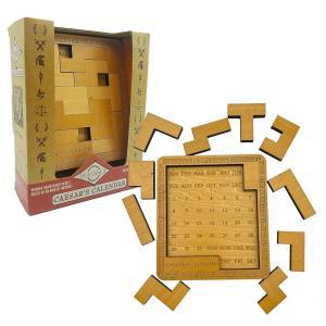 Project Genius Caesar's Calendar Wood Puzzle-A-Day 챌린지 365개 이상의 솔루션 성인 및 브레인티저 선