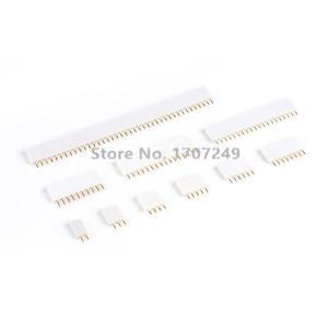 PCB 소켓 보드 핀 헤더 커넥터 스트립, 레드, 그린, 블루, 옐로우, 2.54mm 피치, 단일 행 바늘, 2 ~ 40P