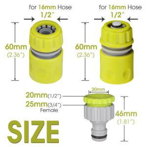 정원 호스 커플링 어댑터, 수도꼭지 퀵 적용, 16mm 파이프 관개 조인트, 수리 플러그, 1/2 3