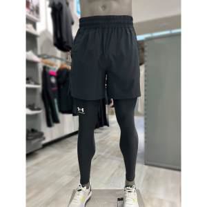 언더아머 UNDERARMOUR 1376561 1361586 블랙 트레이닝복 운동복 기능성 레깅스 우븐 반바지 속바지O 498527