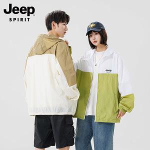 JEEP SPIRIT(지프스피릿) 남녀 아웃도어 래쉬가드 가볍고 통기성 있는 코트 커플 캐주얼 트렌치코트