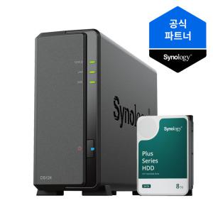 시놀로지 나스 1베이 NAS DS124 (8TBx1) 정품 HDD HAT3300