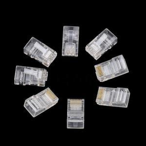 케이블 네트워크 이더넷 크리스탈 헤드 플러그, RJ45 커넥터, 8 핀 CAT5, CAT5e, Cat6 모듈러 플러그 소켓,