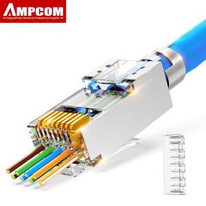 케이블 AMPCOM CAT7 RJ45 커넥터, CAT6A rj 45 이더넷 플러그 (CAT 7 솔리드 또는 스트랜드 네트워크 1.5mm