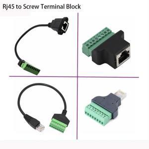 케이블 CCTV DVR용 네트워크 어댑터 Rj45-나사 터미널 블록, 8 p 이더넷 커넥터, 수 암-8 핀, Rj45