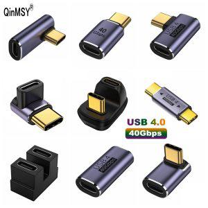 스마트폰 맥북 에어 프로 노트북용 금속 USB C 어댑터 OTG 40Gbps 데이터 전송 썬더볼트 4 충전 컨버터 100