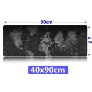 세계지도 월드맵  미끄럼 방지 긴 사이즈 두꺼운 90x40cm 세계 지도 마우스 패드 게임용 매트 사무실 가정