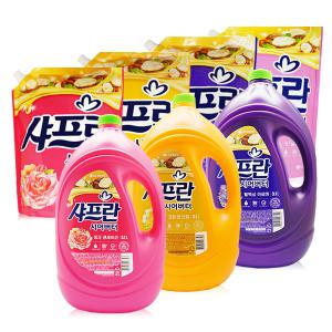 샤프란 3100ml x 3개 / 2100ml x 4개 아우라 고농축 섬유유연제