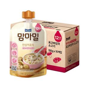 맘마밀 12개월 이유식 표고버섯과 소고기100g x 10팩