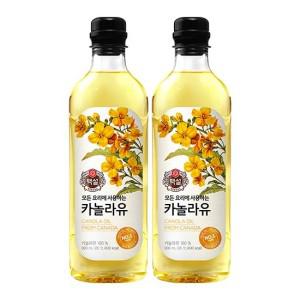 CJ 백설 카놀라유 900ml x 2개