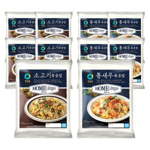 청정원 호밍스 소고기볶음밥, 210g, 5개 + 통새우볶음밥, 210g, 5개