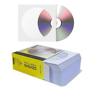 GPOP 투명 100P 종이 케이스 CW-PC100 개별 보관함 CD DVD 대용량 슬림 박스 시디케이스 정리 수납 보호