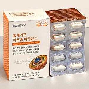 홈세이프 리포좀 비타민C 1000mg x 90정 1Box 3개월분 흡수율 좋은 리포조말