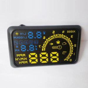 ASH-4C 자동차 HUD 헤드업 디스플레이 프로젝터 OBDII OBD 2 인터페이스 KM/h MPH 과속 경고 경보 시스템 5