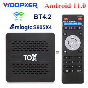 TV 셋톱 박스 스마트 수신기 OTT TOX3 안드로이드 11.0 Tv Amlogic S905X4 와이파이 1000M 4K 미디어 플레