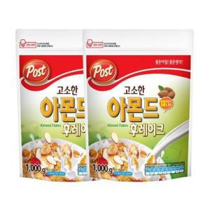 동서식품 포스트 고소한 아몬드 후레이크 1kg 2개