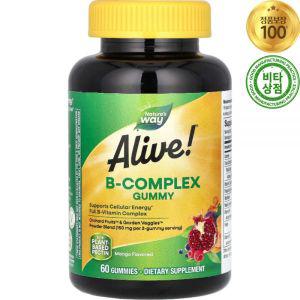 네이처스웨이 얼라이브 비 컴플렉스 망고맛 60개 구미 젤리 Alive B - Complex Gummy Gummies