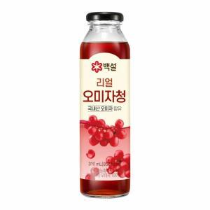 CJ 홈파티 백설 리얼 오미자청 310ml 식초 초 탕비실 음료수 손님접대 카페 대용량 식자재