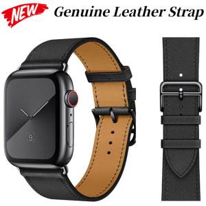 애플 워치용 정품 가죽 팔찌 스트랩, 남녀공용, iWatch Ultra 9 8 7 6 5 SE, 45mm, 49mm, 41mm, 44mm, 42mm, 40mm